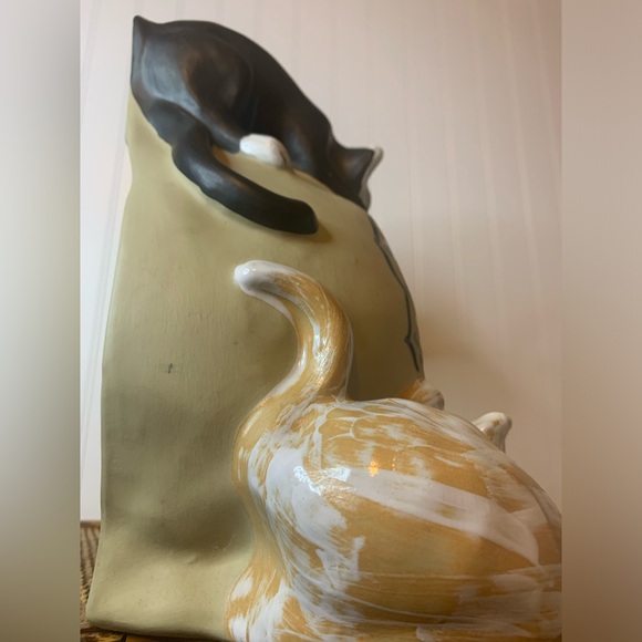 Vintage Louisville Stoneware Cat Fishbowl Holder “Classy Cat” EUC hard to find - Picture 9 of 16